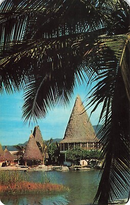 #ad Postcard Puerto Vallarta Jalisco Mexico: Palm Trees amp; Huts Boulevard La Isla $3.32