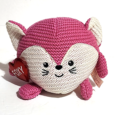 #ad Inter American Products Foxy Fox Pink White Sock Plush Sewn Eyes Round 5quot;x6quot; $9.99
