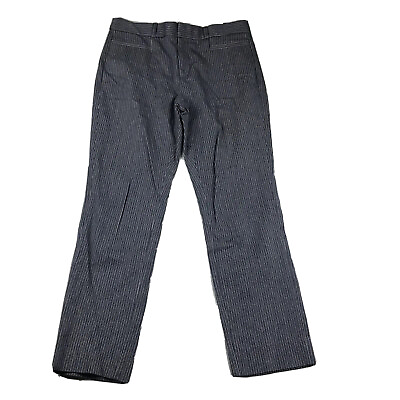 #ad Banana Republic Pants Women’s 10 Navy Blue Striped Jackson Fit Flat Front Slacks $12.04