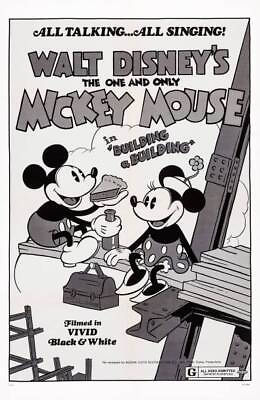 #ad Building A Building Poster Us Mickey Mouse Movie Old Photo AU $9.00