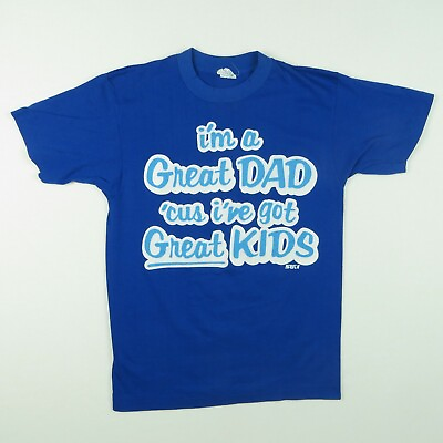 #ad Vintage Best Dad Ever T Shirt Men#x27;s Small $11.95