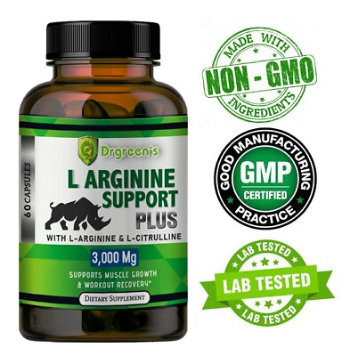 #ad L Arginine 60 Nitric Oxide Testosterone Booster ED Support 3000 mg $12.98
