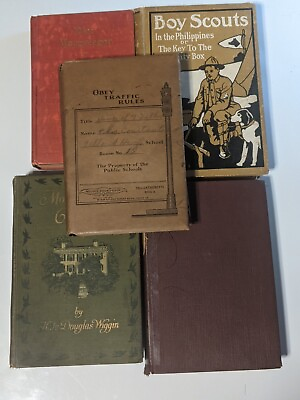 #ad Lot of 5 Antique 1911 1924 Hardcover Novels in Various Conditions $20.00