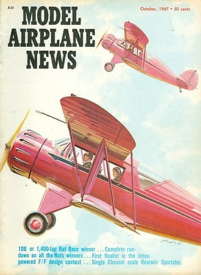 #ad 1967 Model Airplane News Magazine: 100 or 1400 Lap Rat Race Winner Jetex Design $6.50