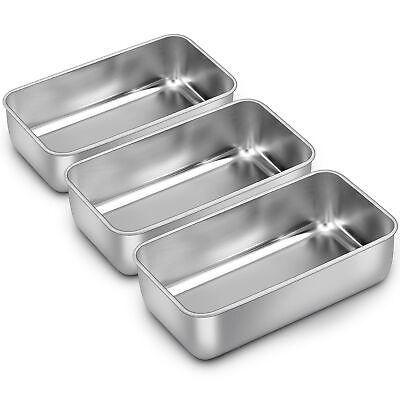 #ad homikit loaf pan set of 3 9 x 5 inch stainless steel loaf pans for baking bread $20.60