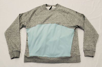 #ad Fabletics Mens#x27;s The Go To Crew Long Sleeve Zip Pocket Sweater BL8 Gray Medium $22.20