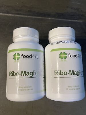 #ad 2pk Food4life Ribo MagForte Supports MIGRAINE Relief 60 VegCaps Exp 4 24 $25.37