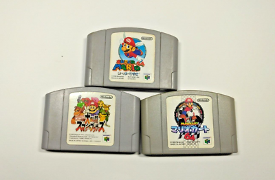 #ad Nintendo 64 Games lot of 3 Super Mario amp; Mario Kart amp; Super Smash Bros set N64 $28.07