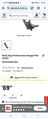 #ad Bully Dogg A Pillar Mount Gauge Pod BLD33307 $65.99