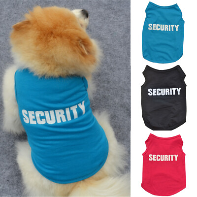 #ad Pet Dog Clothes Dress T Shirt Security Printed Appeal Cat Clothes Vest Bow Skirt $2.99