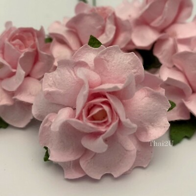 #ad 1 1 2quot; or 3.75cm Soft baby Pink Paper Flower Wedding Scrapbook Crafts Rose R21 2 $86.96