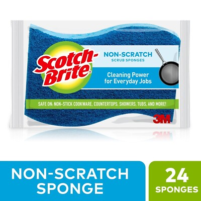 #ad Non Scratch Scrub Sponge 24 Count Case Pack 3 Sponges Pack 8 Packs Case $36.31