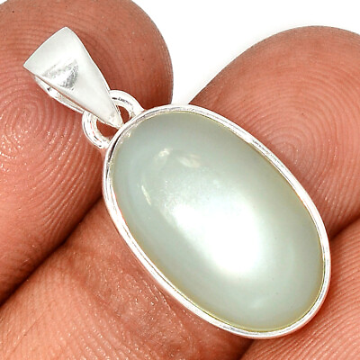 #ad Natural Peach Moonstone 925 Sterling Silver Pendant Jewelry CP32711 $18.99