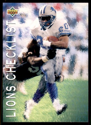 #ad 1993 Upper Deck Lions Checklist Detroit Lions #80 $1.00