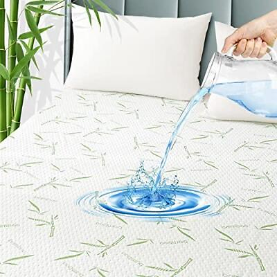 #ad Twin Bamboo Waterproof Mattress Protector Cooling and Breathable Mattress Pad $43.49