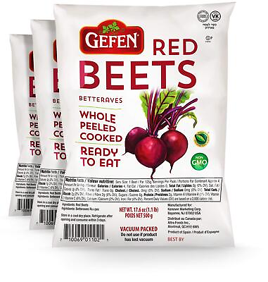 #ad Red Beets Whole Peeled Cooked amp; Ready to Eat 1.1 lb 3 Pack $22.13