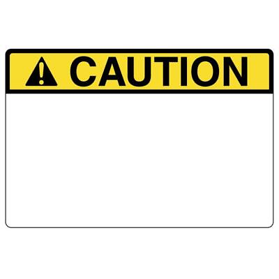 #ad 596 00425 Pre Printed Header Label Caution 3quot; X 2quot; PET Yellow 250 RL $125.67