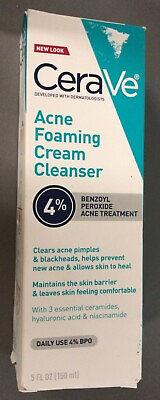 #ad CeraVe Acne Foaming Cream Cleanser 5 FL 0Z 150 ml Exp. 03 2025 L9 $17.00