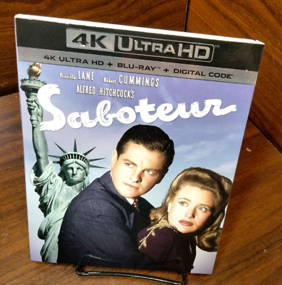 #ad Saboteur 4KBlu ray No Digital Code Slipcover Free Shipping with Tracking $24.98