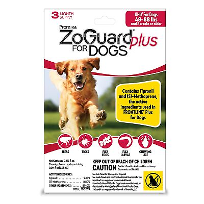 #ad ZoGuard Plus Flea and Tick for Large Dogs – Flea amp; Tick Prevention for Dogs $19.99