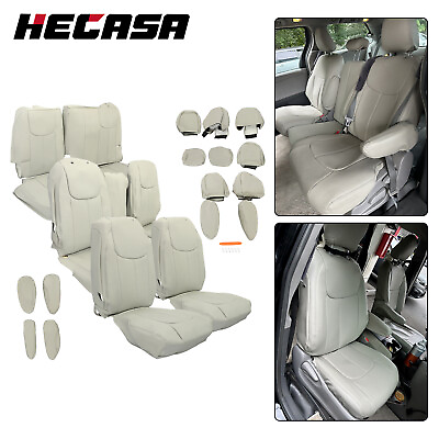 #ad For Toyota Sienna 2015 2020 8 Passenger Synthetic Leather Complete Seat Covers $260.79