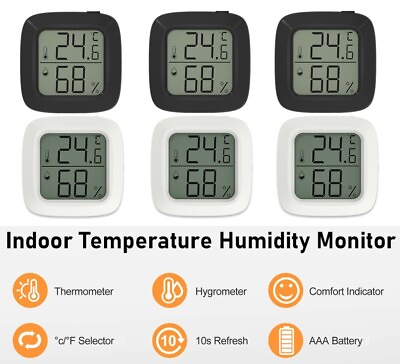 #ad Mini Digital Thermometer Hygrometer Meter Indoor Temperature Humidity Monitor US $17.77
