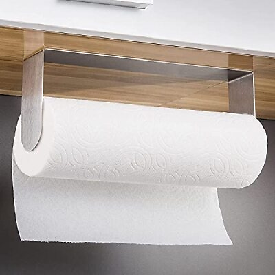 #ad Paper Towel Holder Under Cabinet Self Adhesive Paper Towel Rack Wall Mount $16.49
