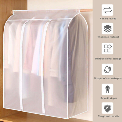 #ad Clothes Garment Dust Cover Storage Protector Dress Wardrobe Coat Hanger Bag N6H5 $9.59