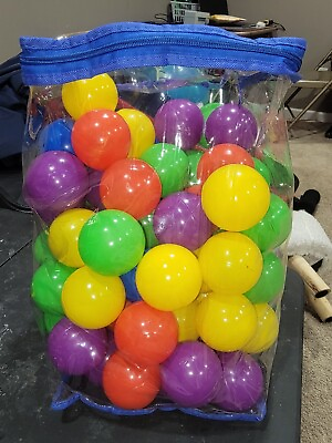 #ad Ball Pit Balls Soft Plastic 77 Multi colored Balls $12.99