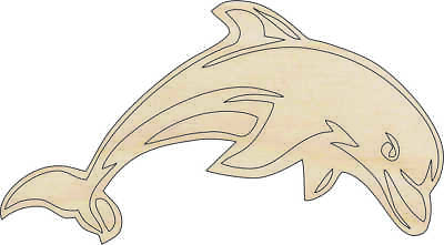 #ad Dolphin Laser Cut Wood Shape SEA29 $55.88