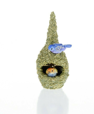 #ad Green Bird nest Trinket Box Hand made by Keren Kopal with Austrian Crystals $59.00