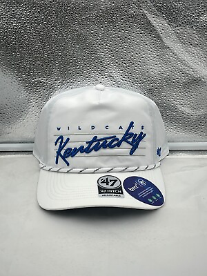 #ad Kentucky Wildcats NCAA #x27;47 Brand White Script Hitch Adjustable Snapback Hat $38.00