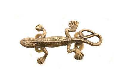 #ad Handle Of Holder Gecko Lizard Brass Peterandclo 7740 C9 $65.01
