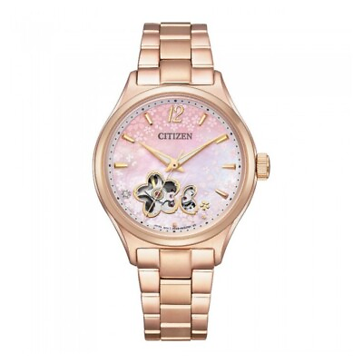 #ad Citizen Automatic Pink Dial Rose Gold Stainless Steel Women Watch PC1017 61Y $681.90