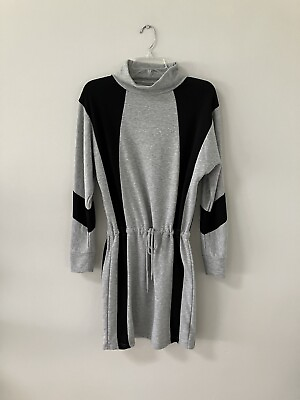 #ad Urban Outfitters UO Addy Mini Dress Sz XS Mock Turtle Gray Navy Color Block MINT $9.99