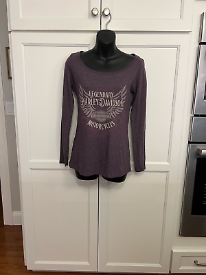 #ad Harley Davidson Boston Purple Longsleeve Medium Tshirt $35.00