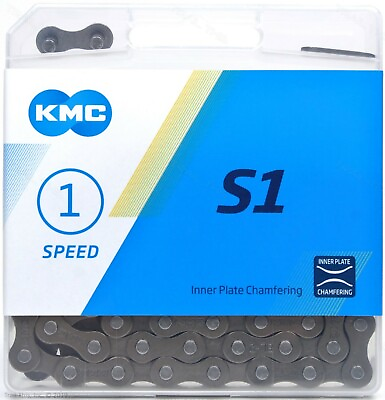#ad KMC S1 Bike Chain 1 2quot;x1 8quot; 112L 8.6mm Brown Single Speed BMX Cruiser Fixed Z410 $7.30