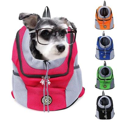 #ad New Double Shoulder Portable Travel Backpack Outdoor Pet Dog Carrier $37.99