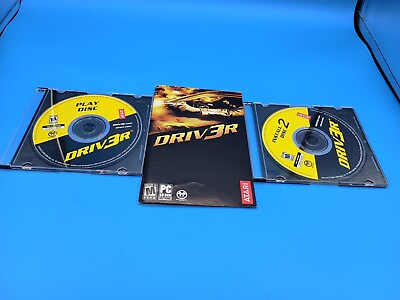 #ad Driver 3 PC CD ROM 2005 Manual Play Disc Install Disc 2 Only $7.80