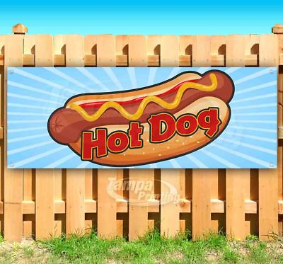 #ad HOT DOG Advertising Vinyl Banner Flag Sign Many Sizes CAMPING FAIR FOOD $24.18
