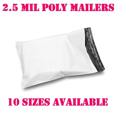 #ad Poly Mailers Shipping Envelopes Self Sealing White Plastic Mailing Bags Any Size $836.40