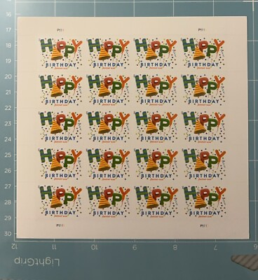 #ad 2020 HAPPY BIRTHDAY FOREVER Stamp Full Sheet Pane of 20 Scott #5635 Mint $12.99