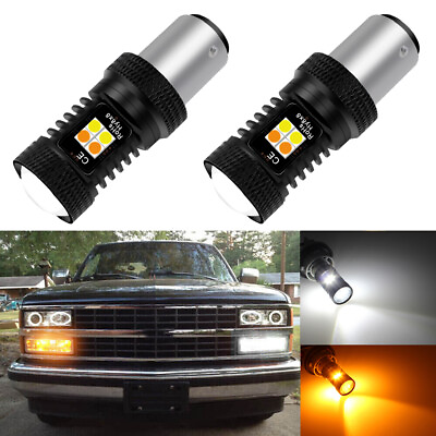 #ad 2357 Dual Color LED Turn Signal Parking Light Bulb For Chevy C K1500 1990 2002 $18.07