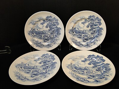 #ad Wedgwood Countryside Blue Dinner Plates 10quot; Tunstall England Set of 4 $19.49