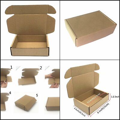 #ad Small Box Cardboard Corrugated Mailers Shipping Boxes Pack Packaging White 50 pc $34.87