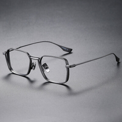 #ad Pure Titanium Men Ultralight Retro Square Eyeglasses Frames Glasses Eyewear $22.59