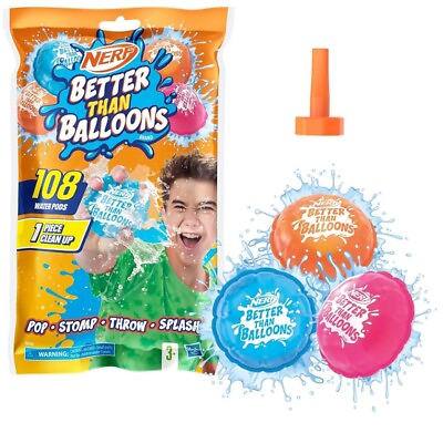 #ad NEW 1 CASE OF 14 NERF Better Than Balloons 108 Pods IN EACH PACKAGE#185 $55.99