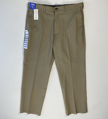 #ad Haggar Men Cool Right Classic Fit Pants 38x29 NWT Performance Flex Modern Career $19.99