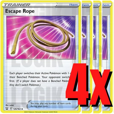 #ad 4x Escape Rope 125 163 x4 Battle Styles Pokemon TCG Playset NM $2.68
