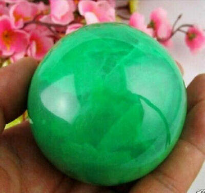 #ad 60MM Glow In The Dark Stone crystal Fluorite sphere ball Free stand $20.76